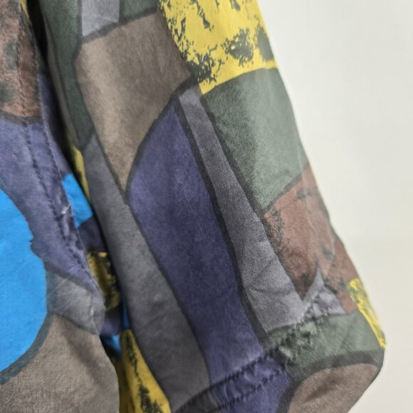 Vintage Verona Men's Art to Wear 100% Silk Button Down Shirt Large - Picture 7 of 14